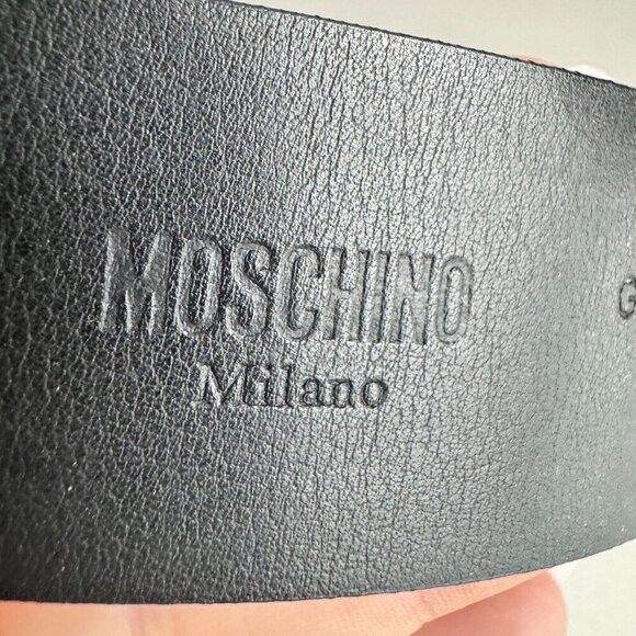 Moschino Motorcross Colorblock Colourful Leather Belt - Picture 6 of 9